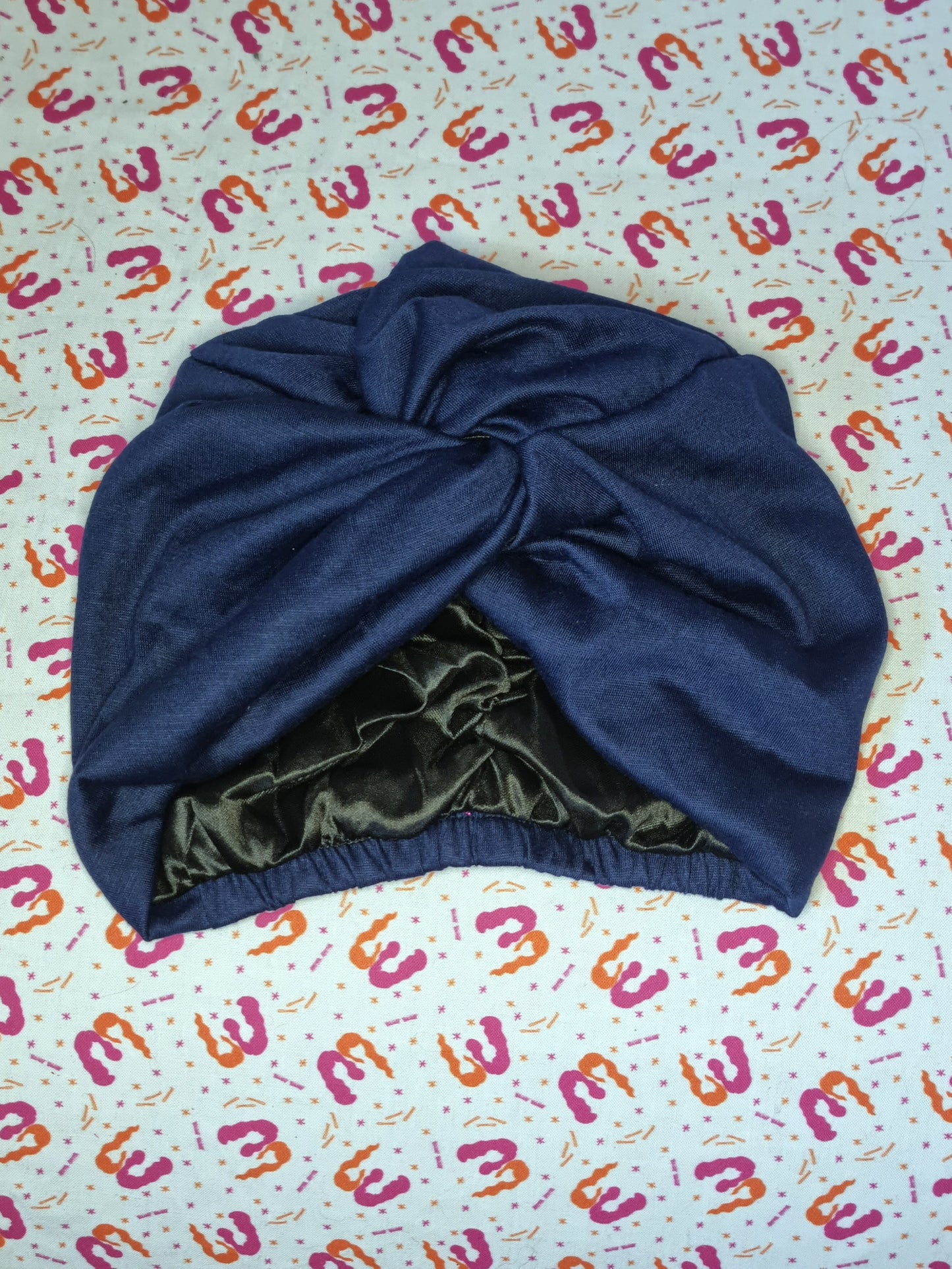 Twist Front Knit Turbans - Satin Lining