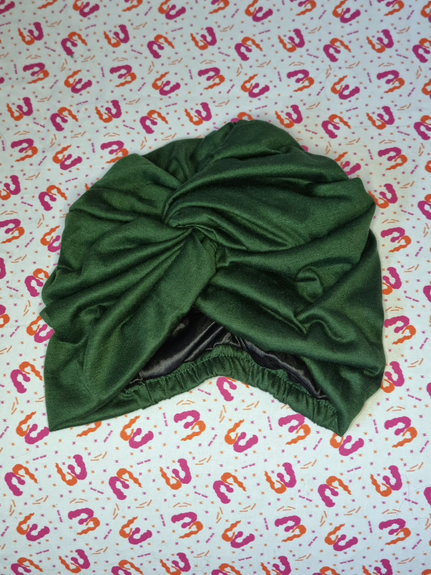 Twist Front Knit Turbans - Satin Lining