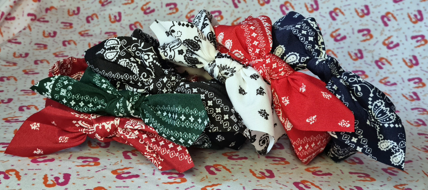 Bow Knot Hairbands - Bandana Print