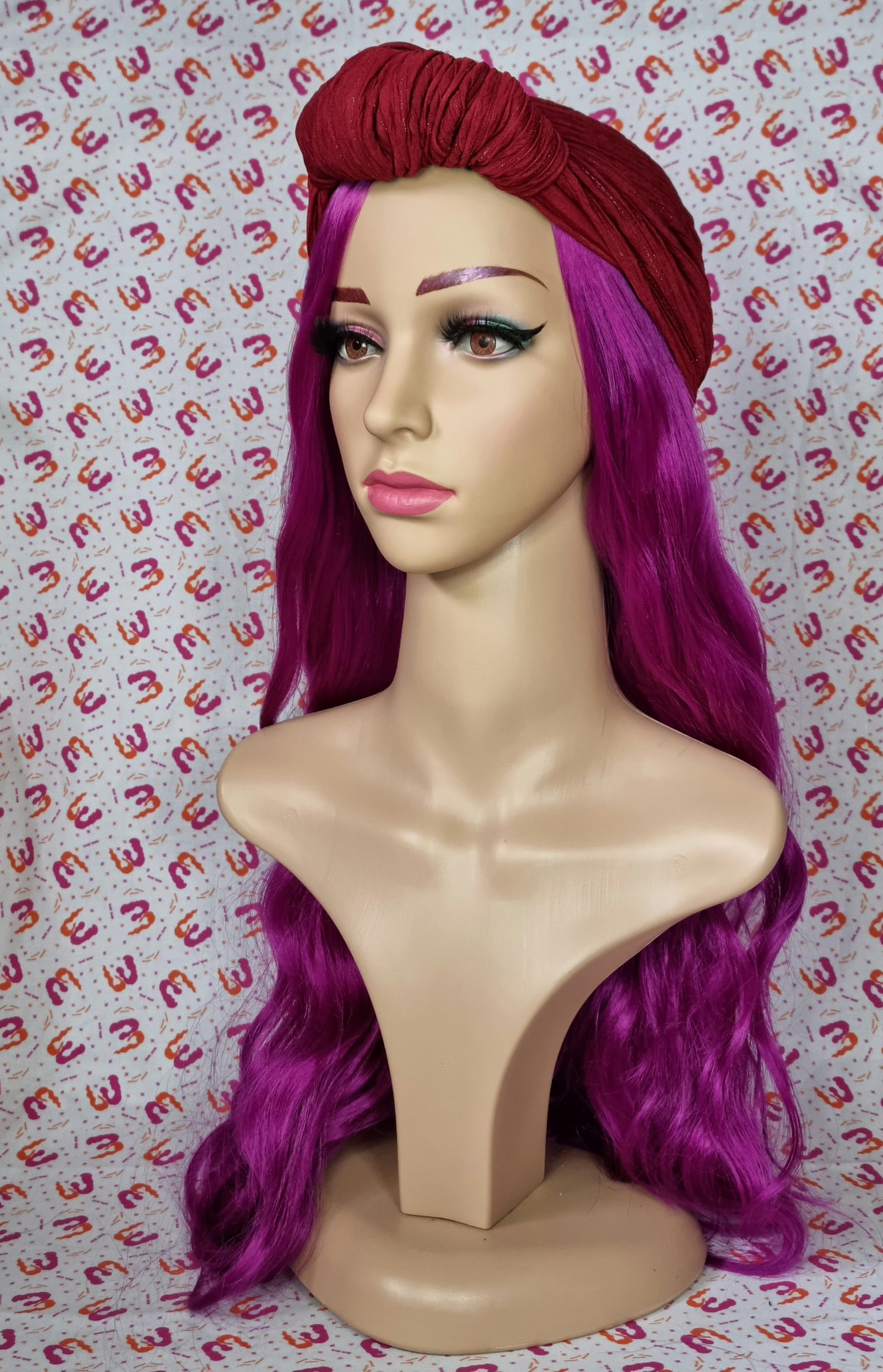 Slouchy Knot Turbans - Lurex Stripe Knit