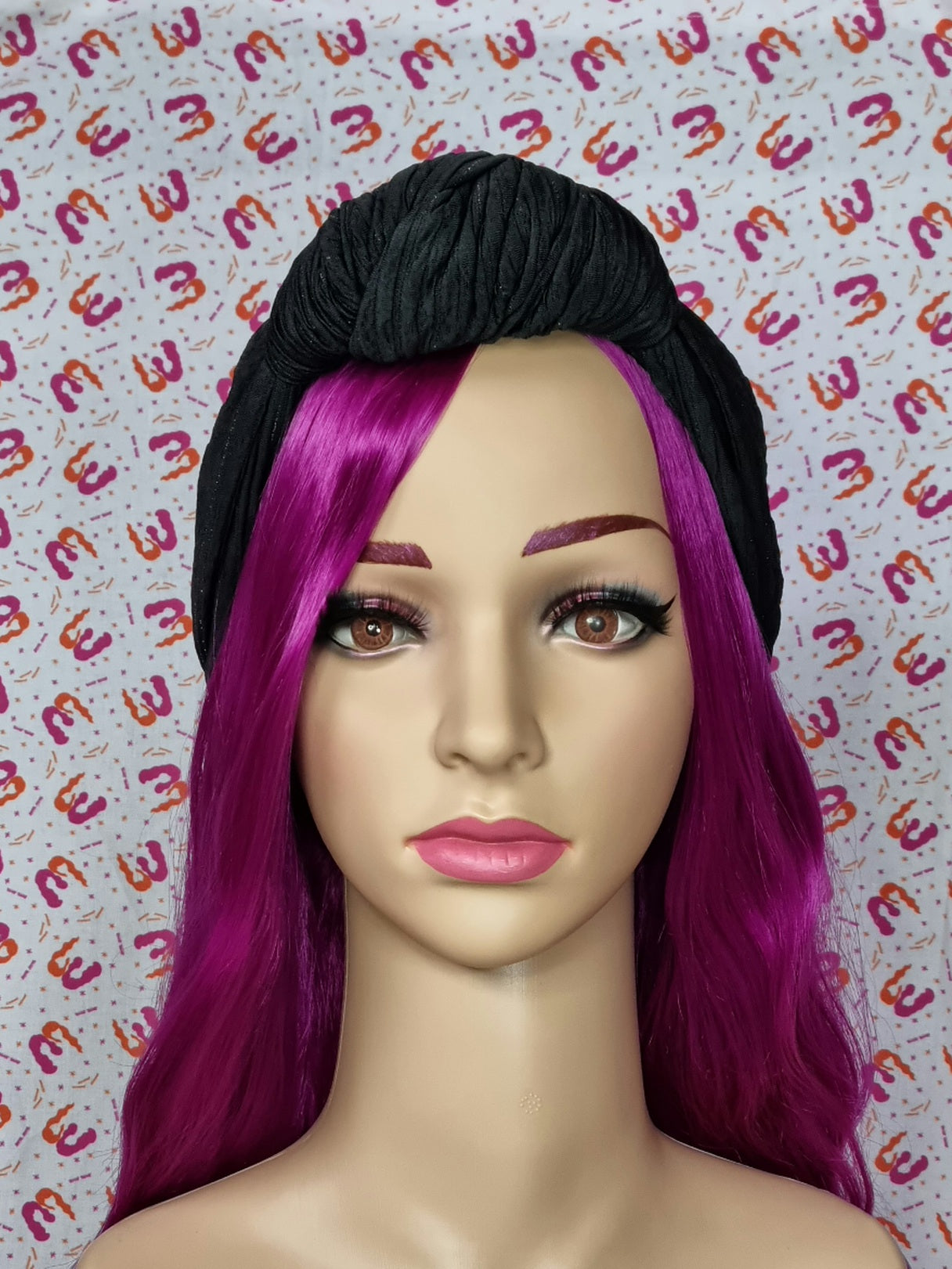 Slouchy Knot Turbans - Lurex Stripe Knit