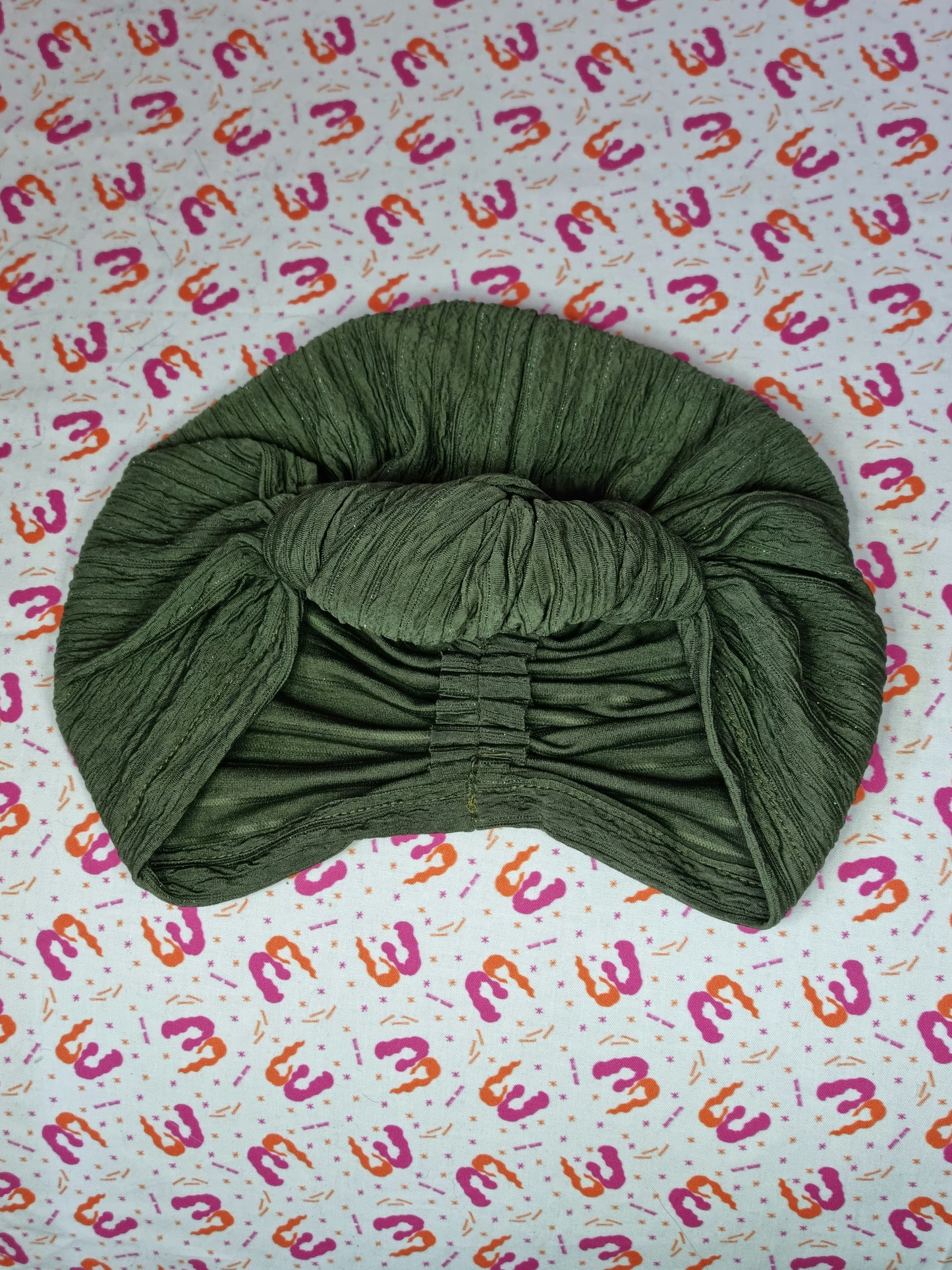 Slouchy Knot Turbans - Lurex Stripe Knit