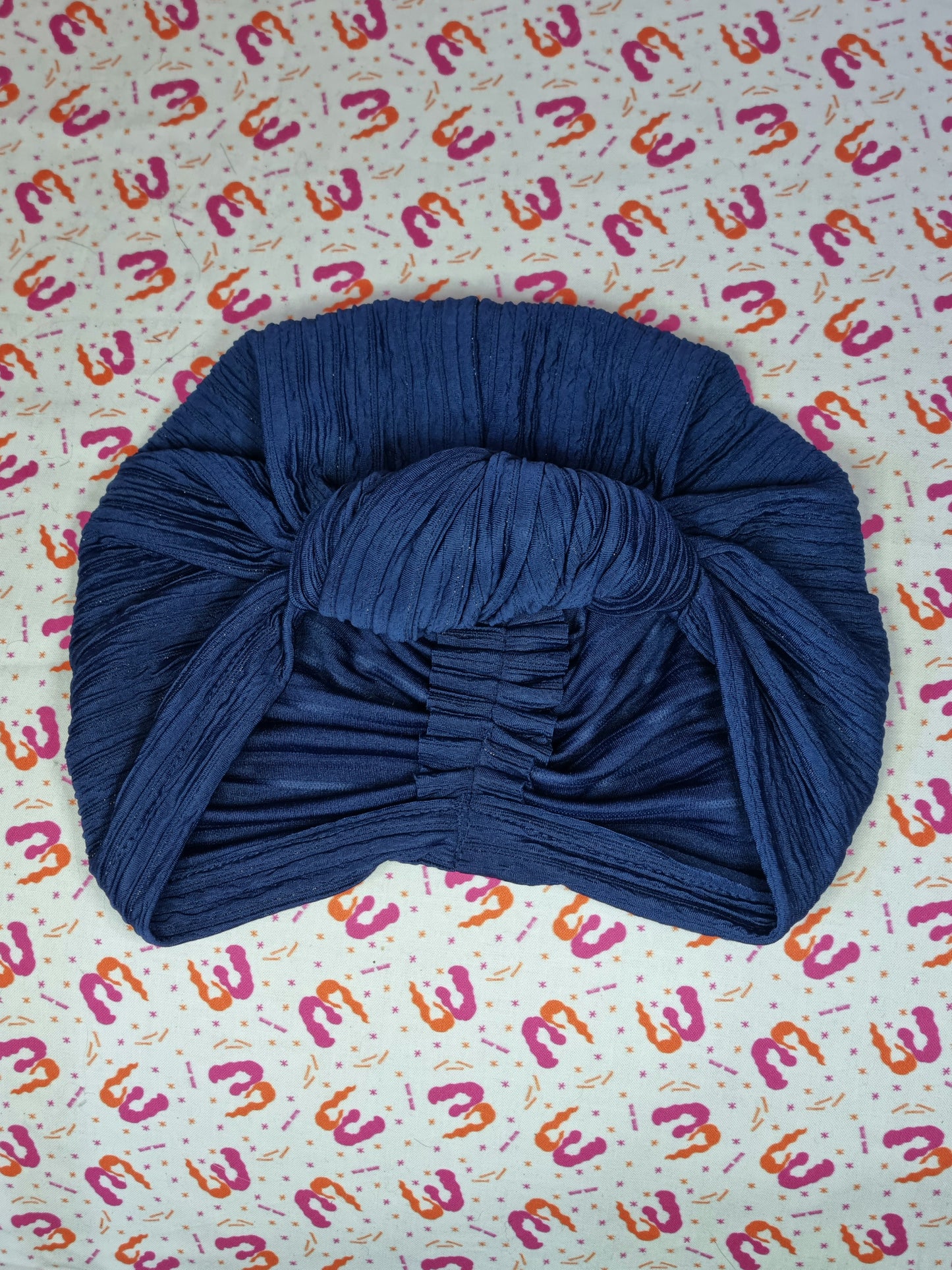 Slouchy Knot Turbans - Lurex Stripe Knit