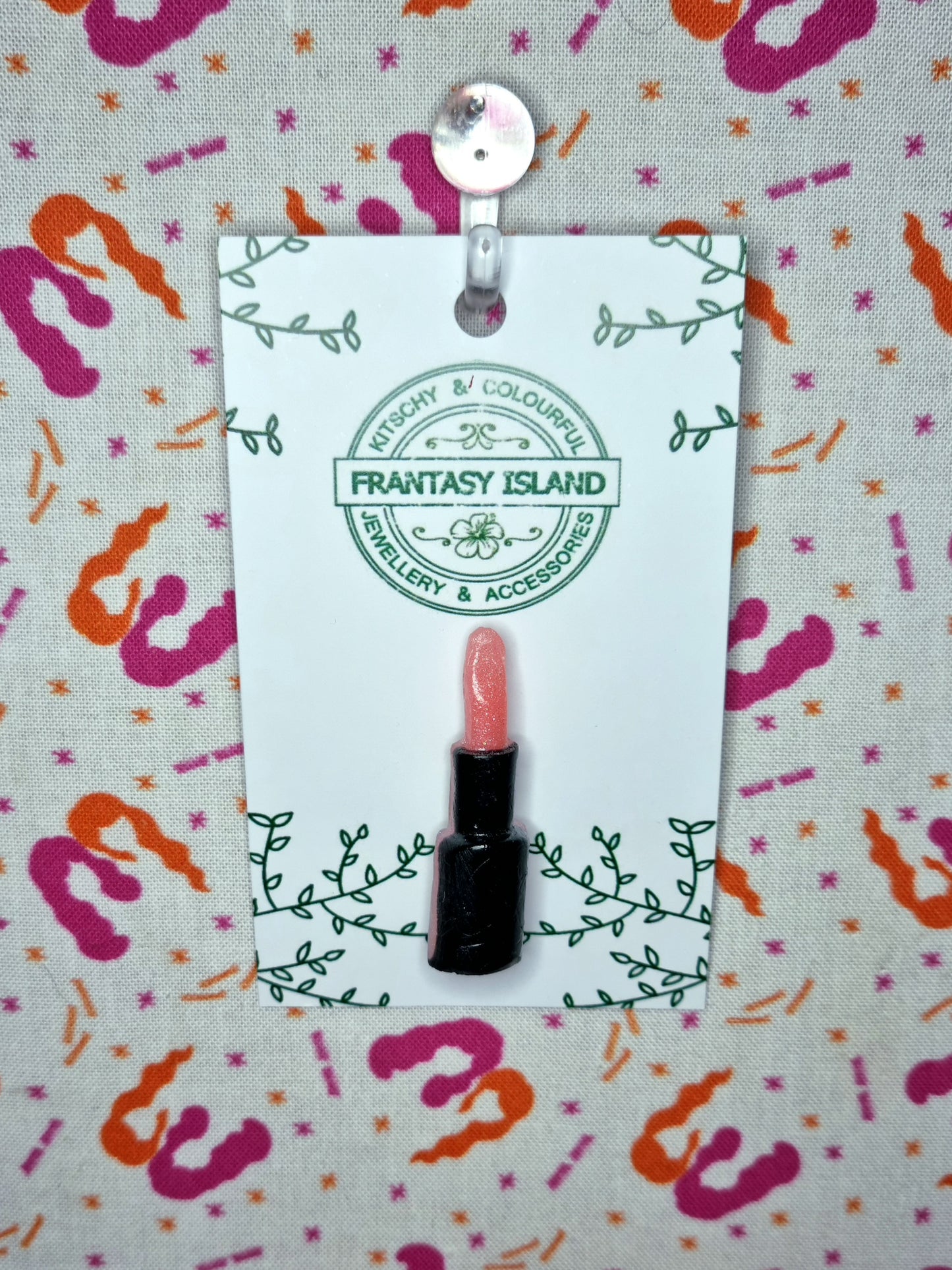 Mini Lipstick Brooch