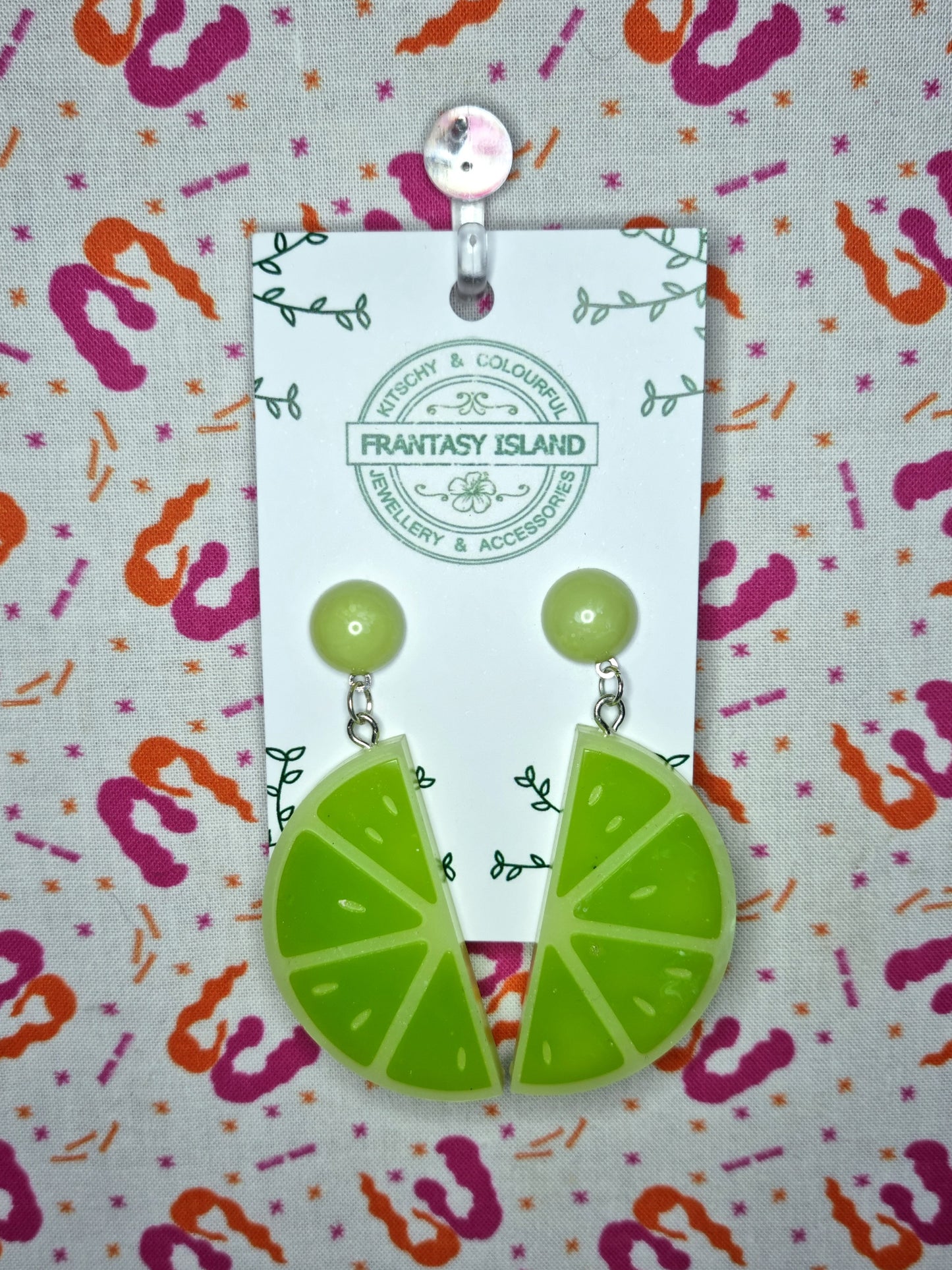 Lime Wedge Earrings
