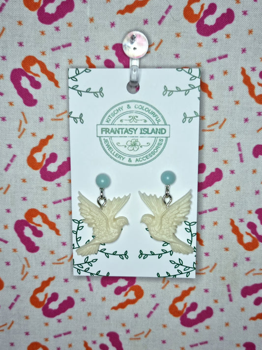 White & Sky Blue Doves