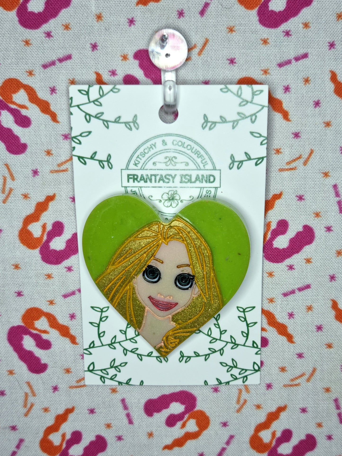 Rapunzel Face Brooch