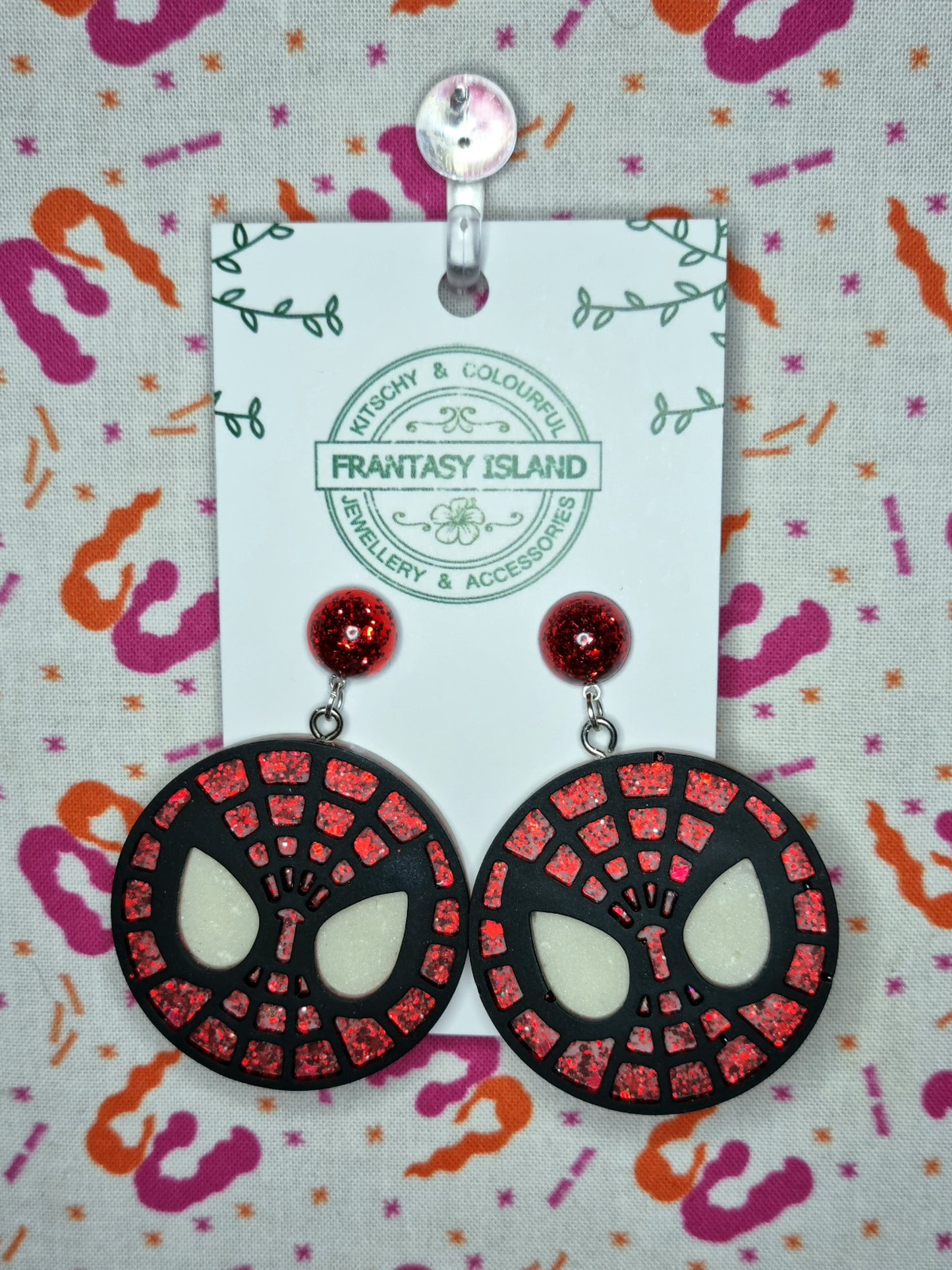 Spiderman Mask Earrings