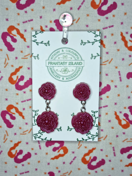 Deep Cerise Rose Drops