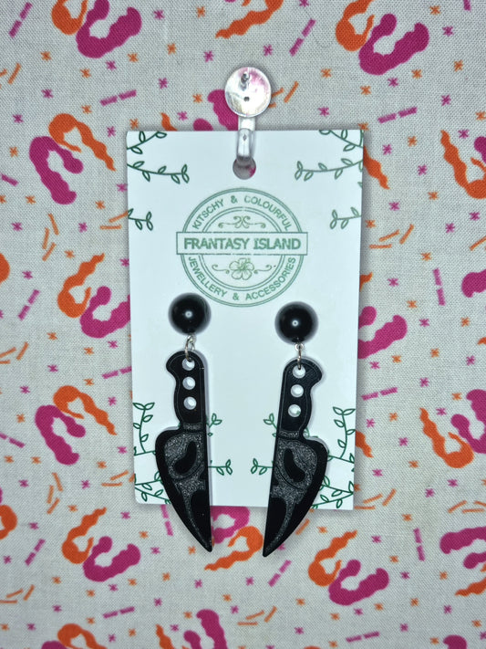 Ghostface Knife Earrings