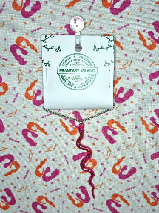 Pink Snake Necklace