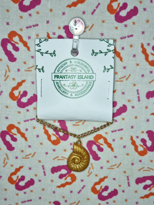 Warm Gold Shell Necklace