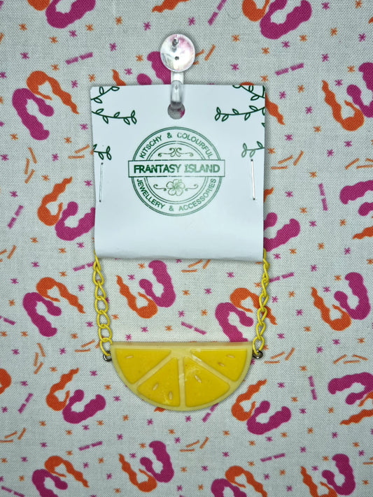 Lemon Wedge Necklace