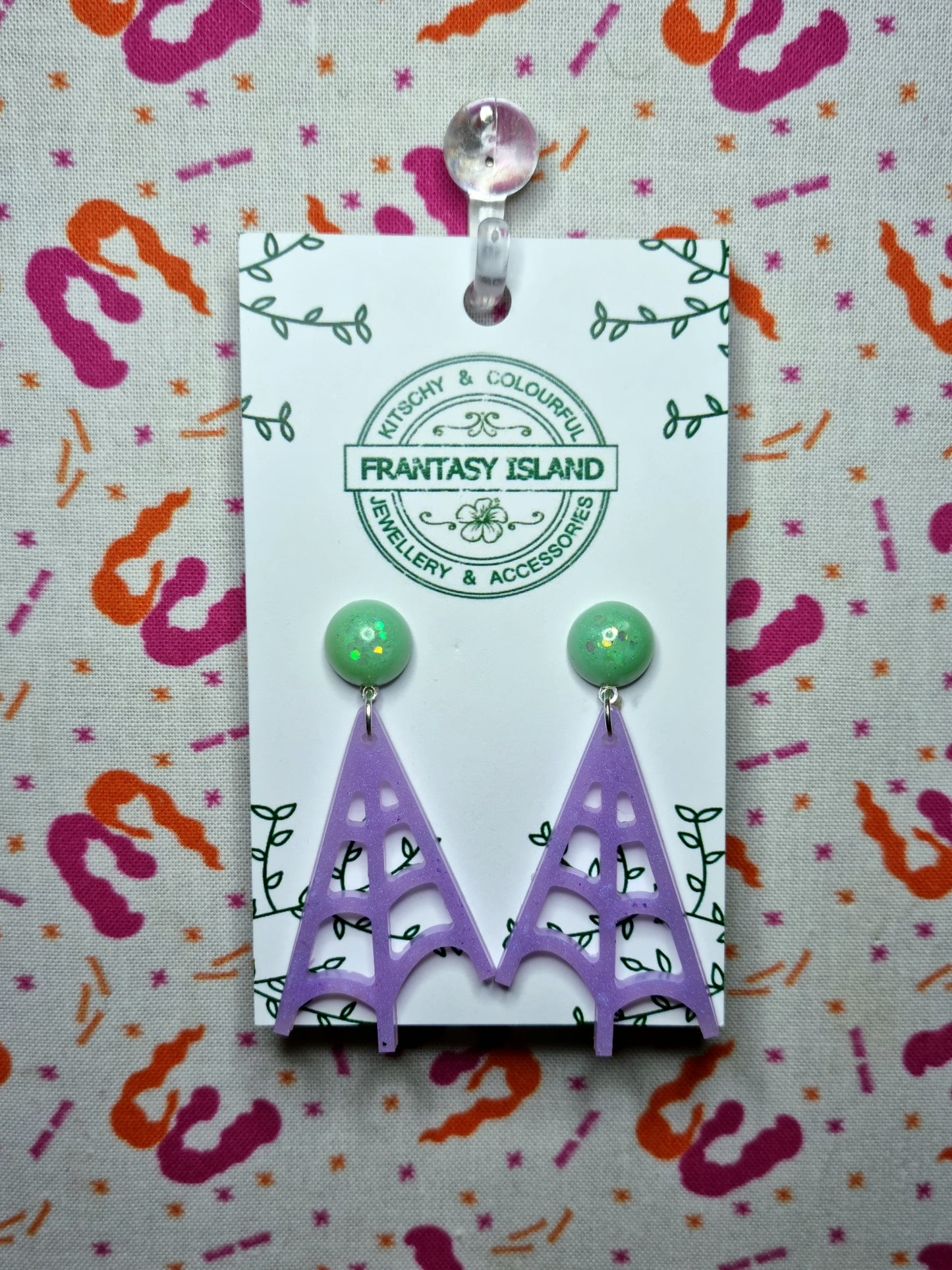 Lilac & Green Spiderwebs