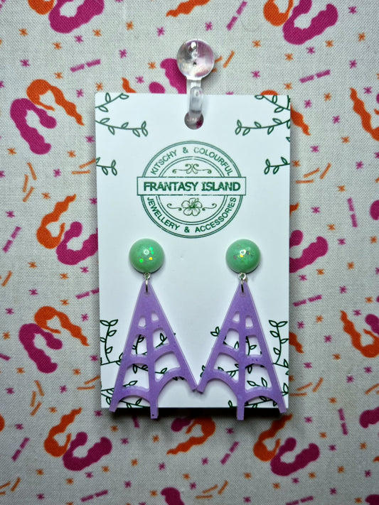 Lilac & Green Spiderwebs