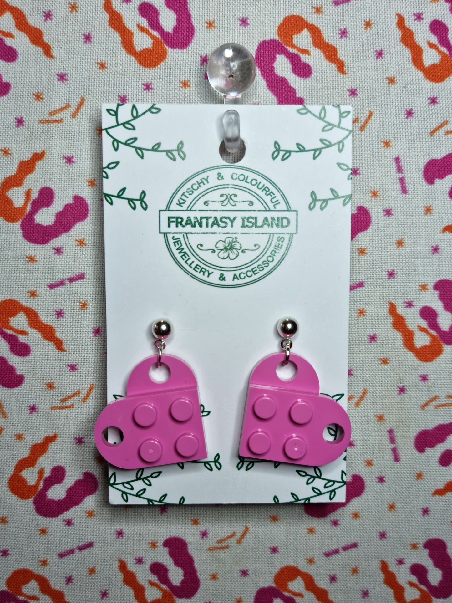 Lego Heart Earrings