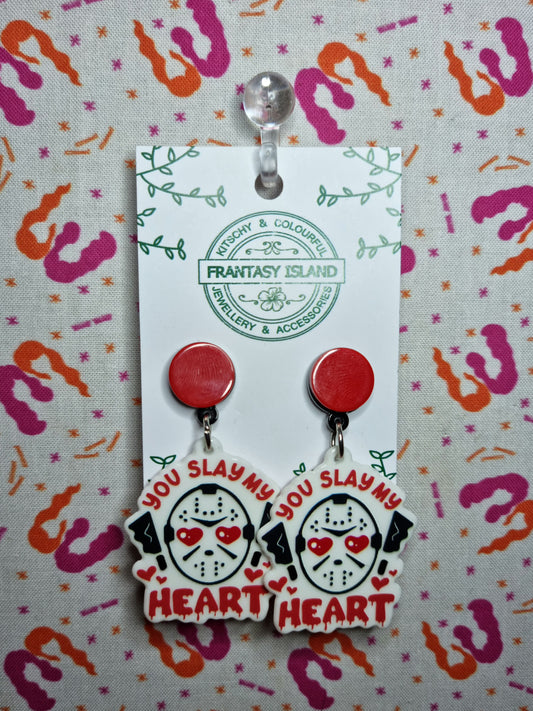 You Slay My Heart Earrings