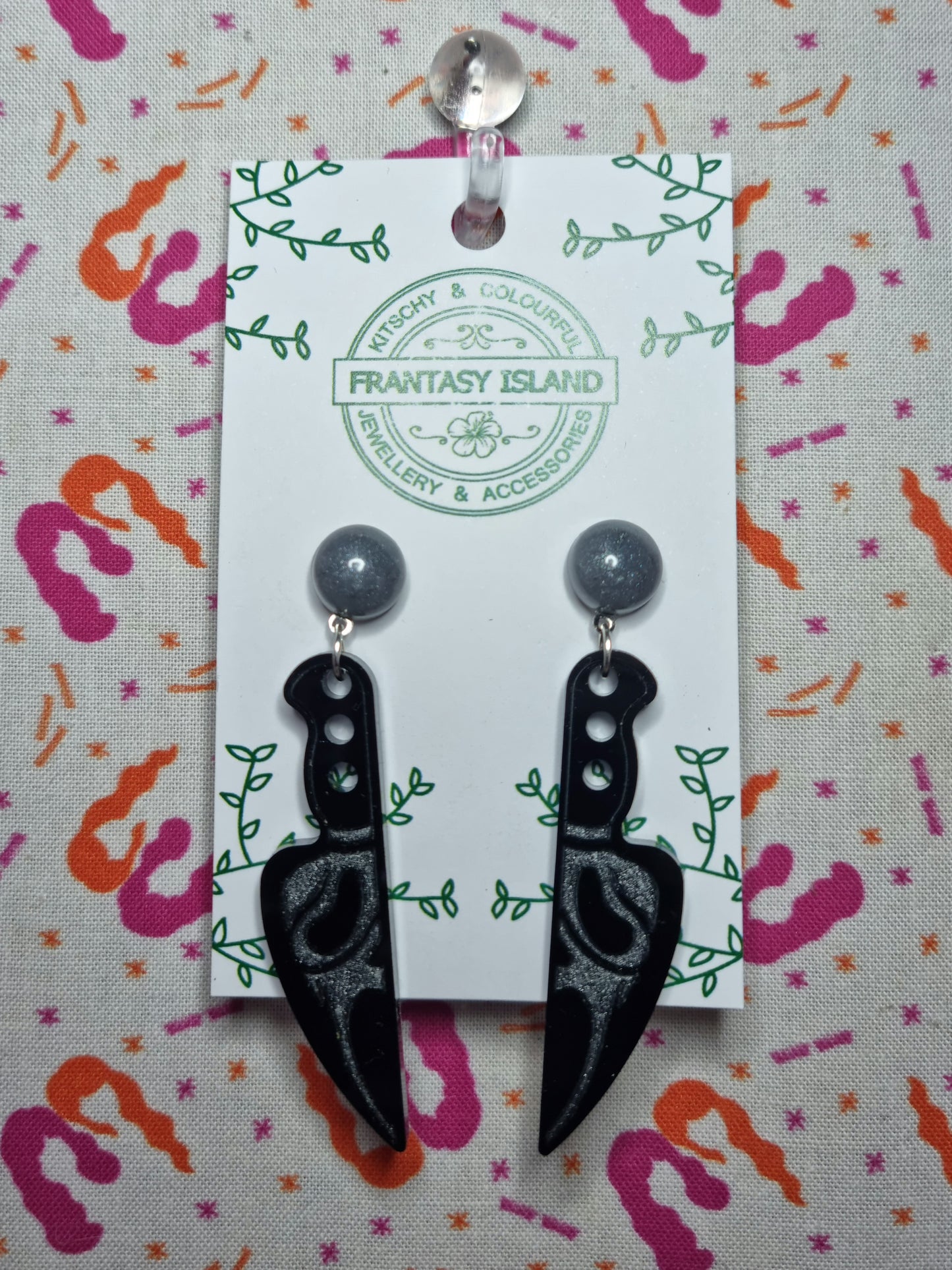 Ghostface Knife Earrings