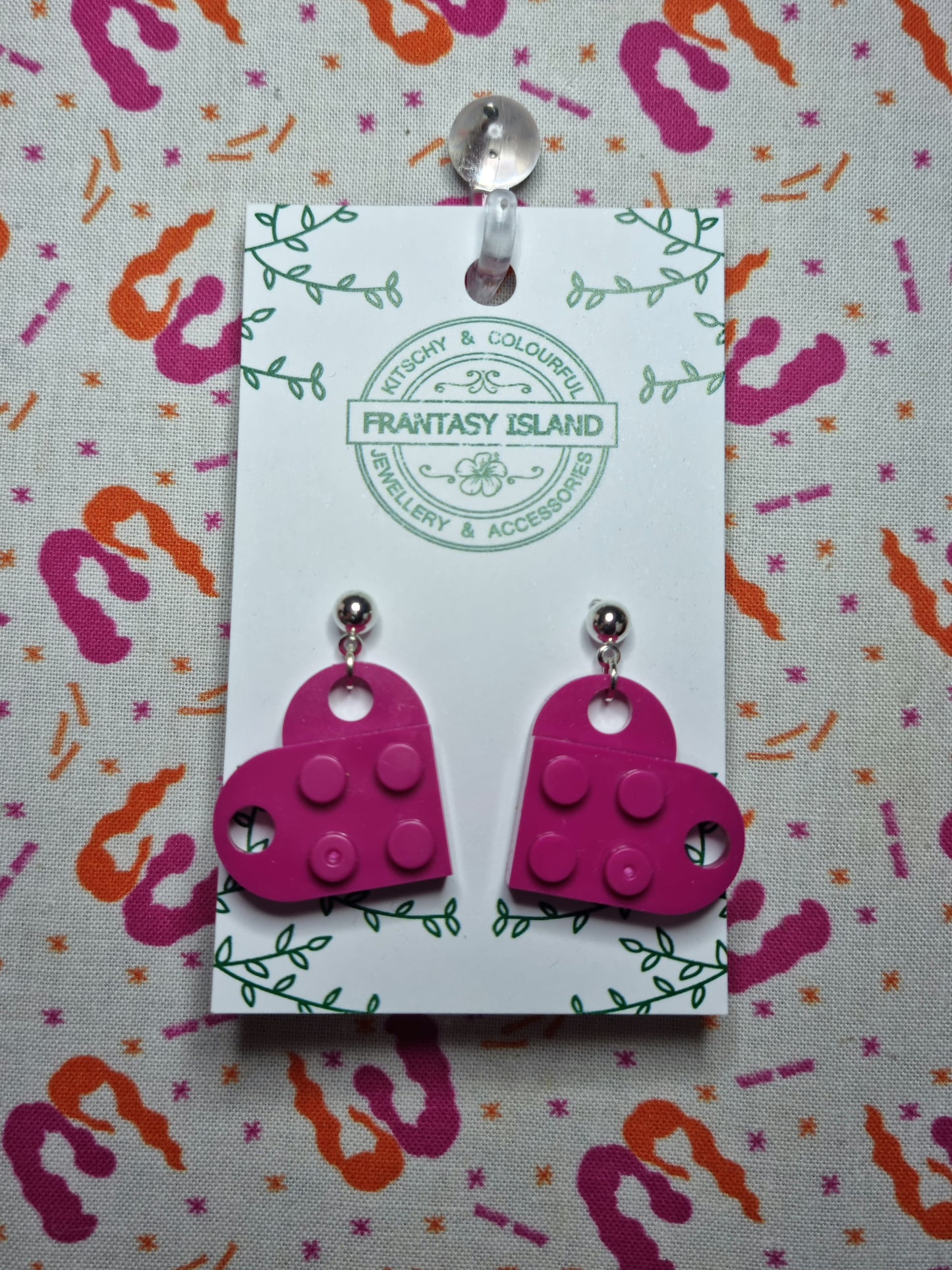 Lego Heart Earrings