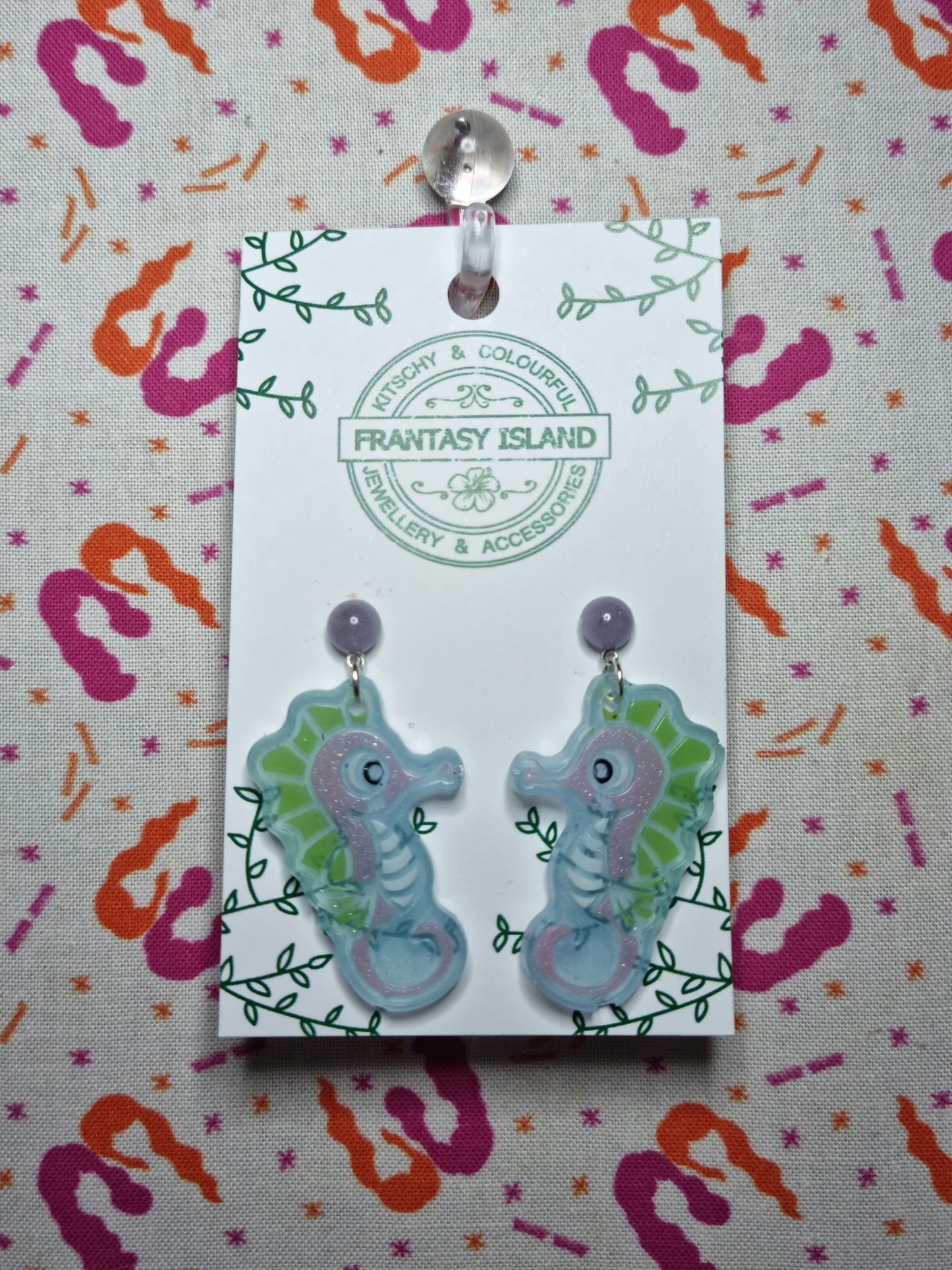 Translucent Seahorse Earrings