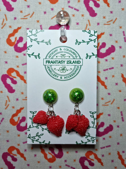Strawberry Drop Earrings