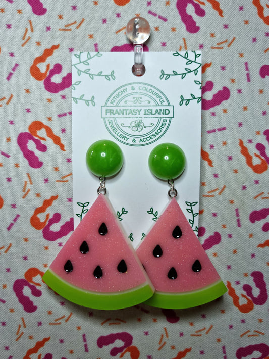 Watermelon Slice Earrings