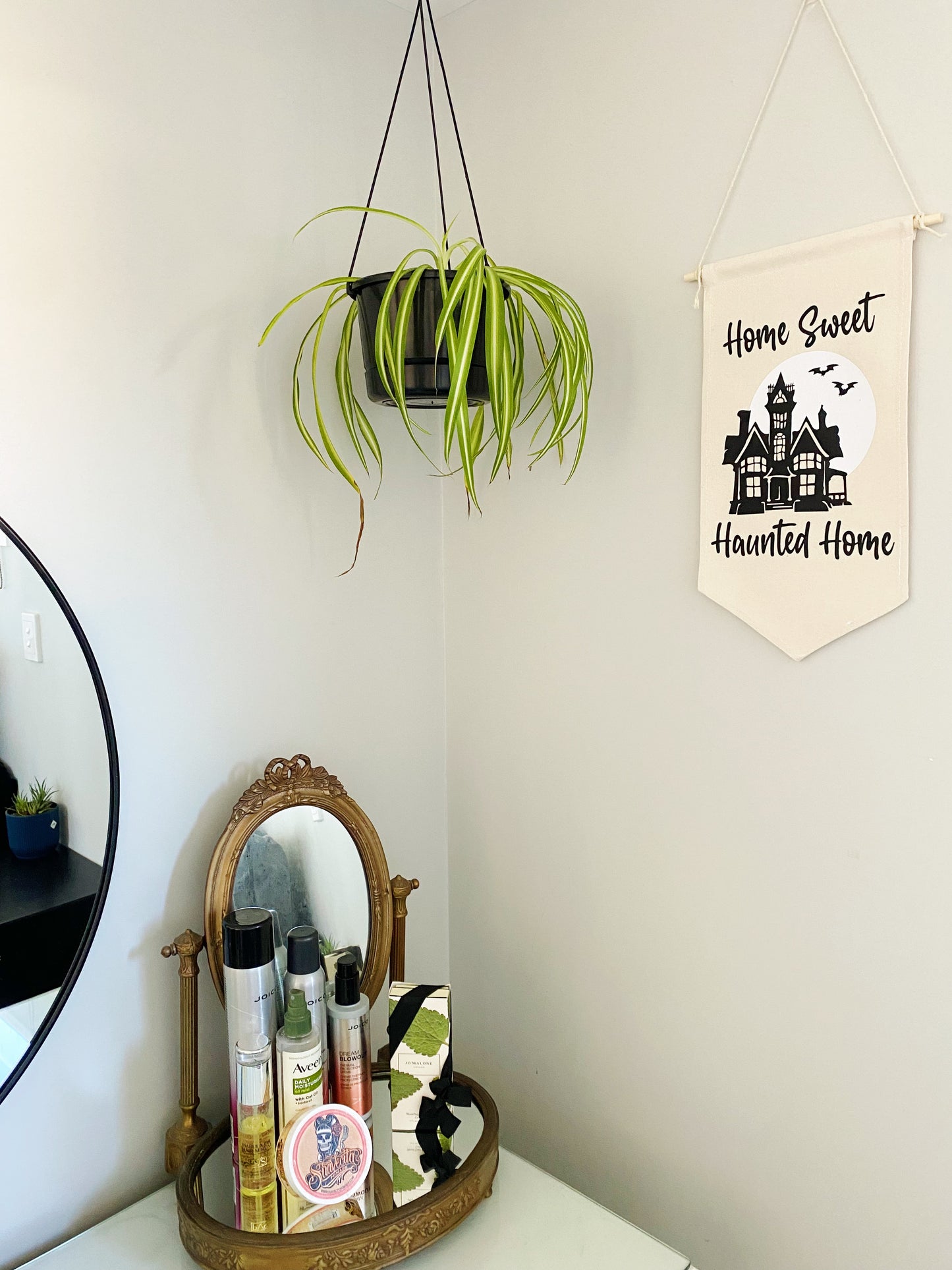 Home sweet haunted home wall flag