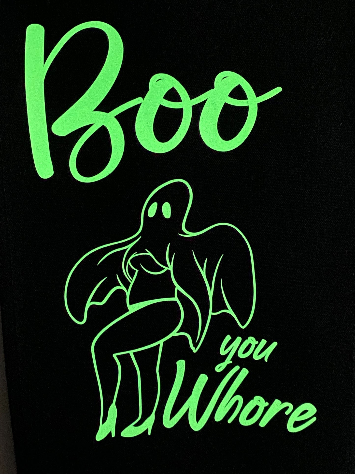 Boo you whore wall flag