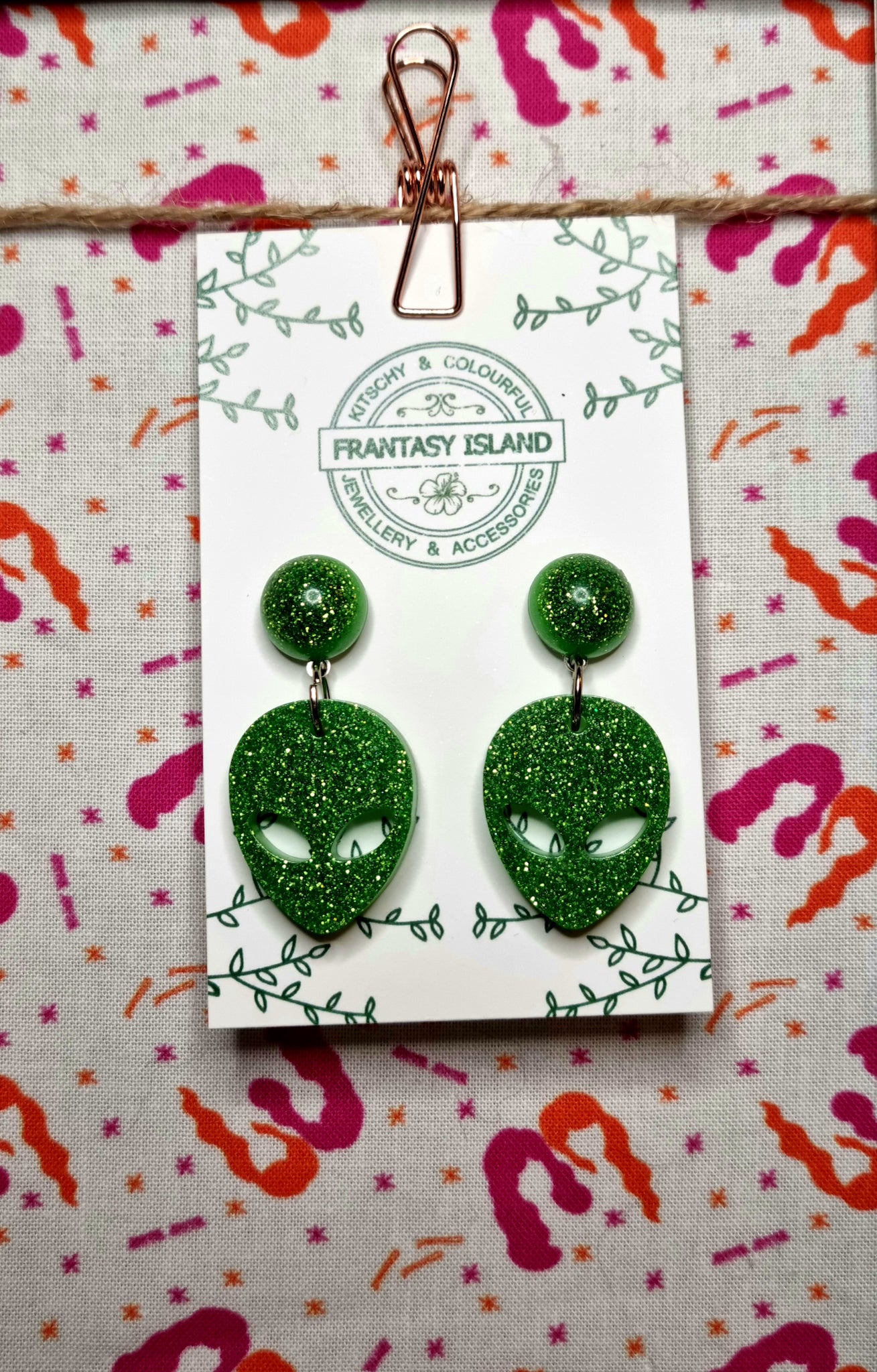 Apple Green Glitter Aliens