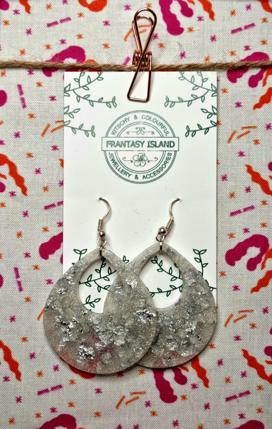 Silver Leaf Teardrops