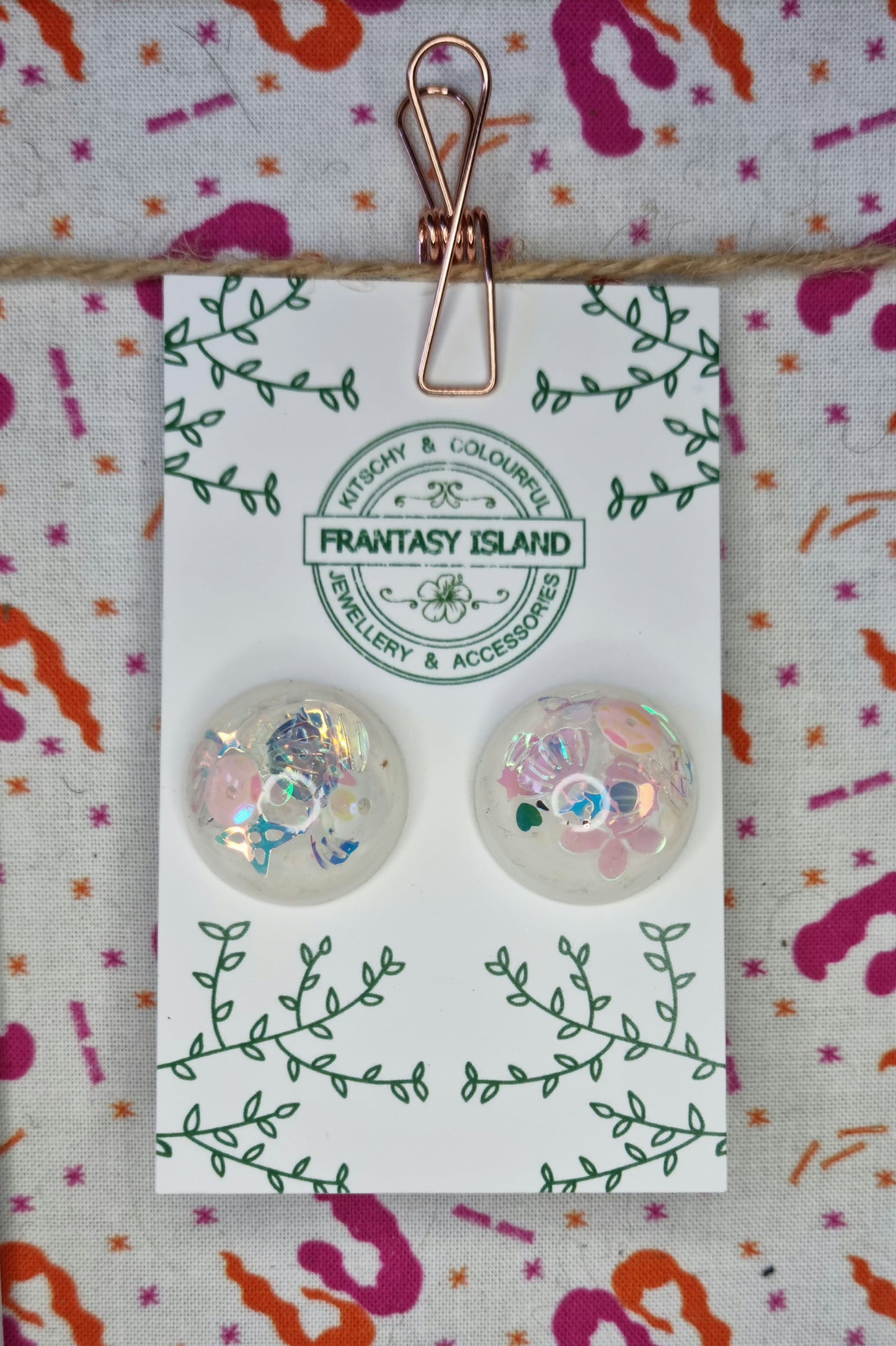 Mermaid Glitter Dome Studs