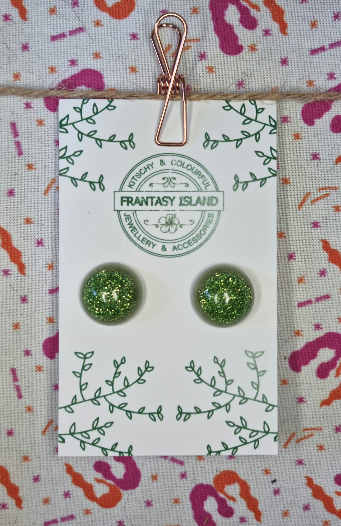 Apple Green Dome Studs
