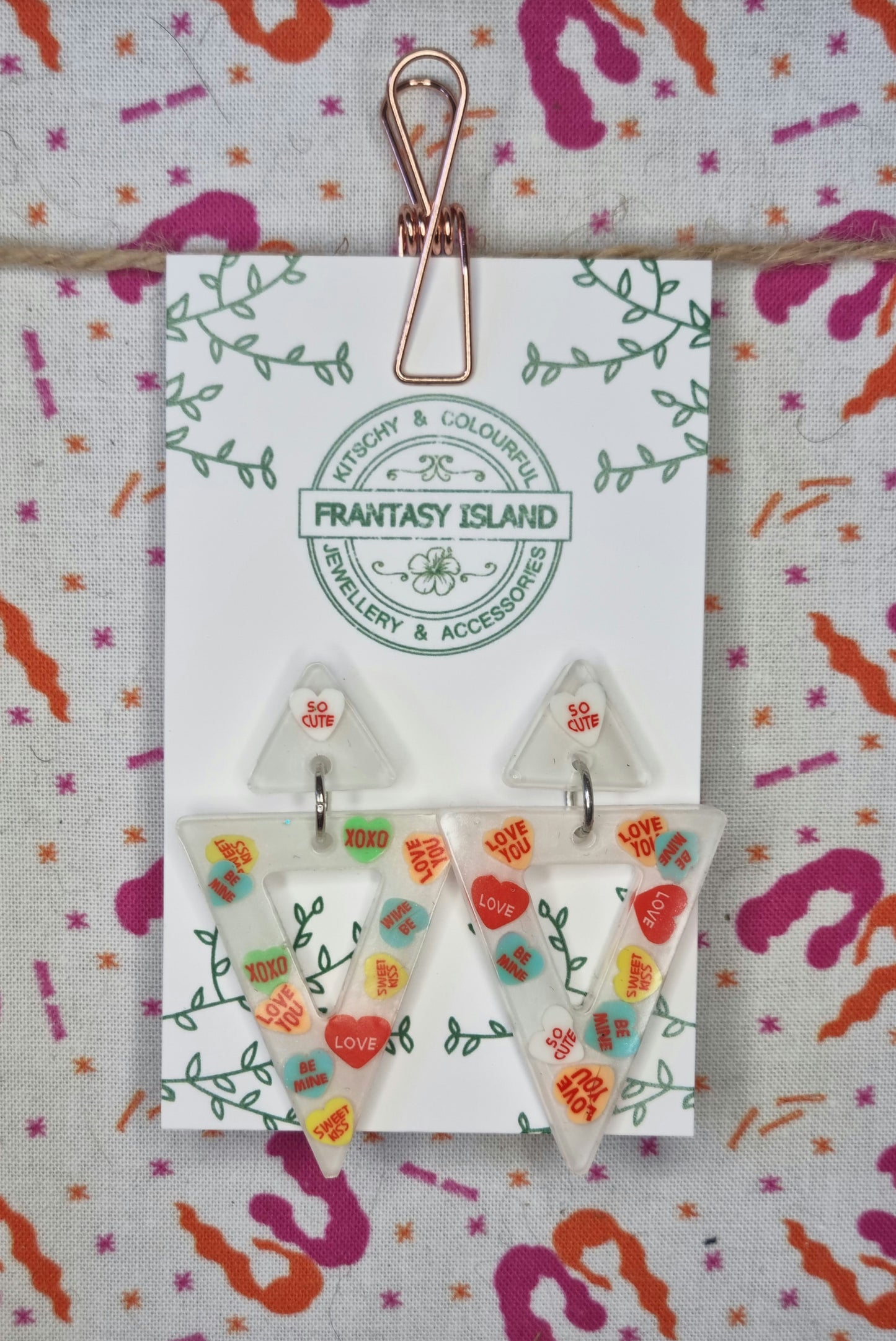 Candy Heart Pyramid Drops