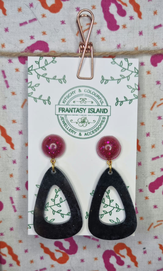 Black and Pink Teardrops