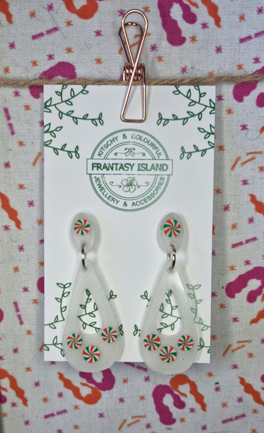Peppermint Candy Narrow Teardrops