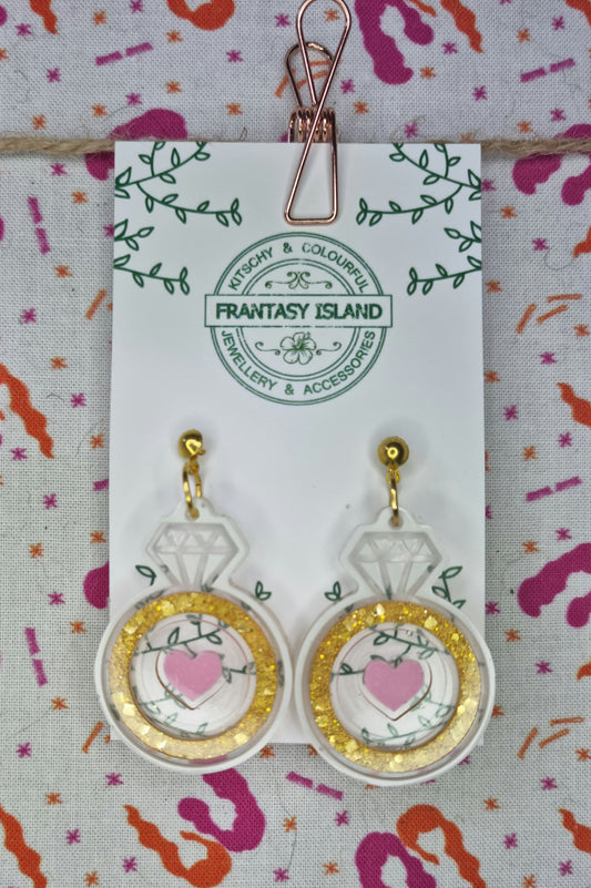 Diamond Ring Earrings