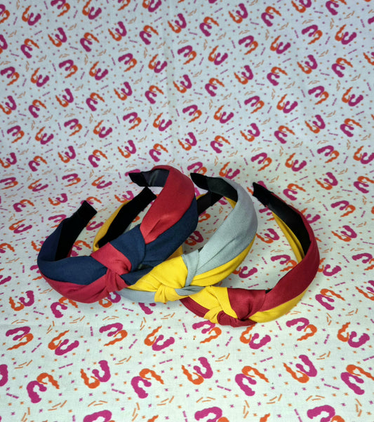Turban Knot Hairbands - Two Tone