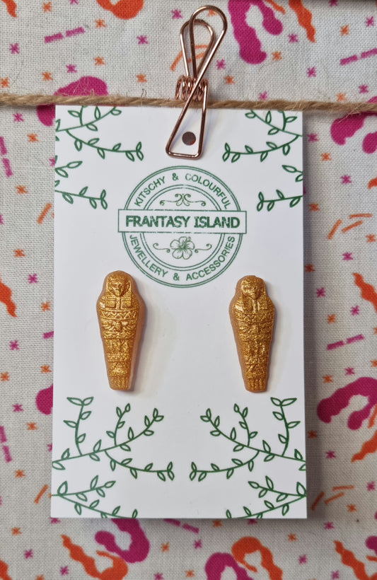 Warm Gold Sarcophagus Studs