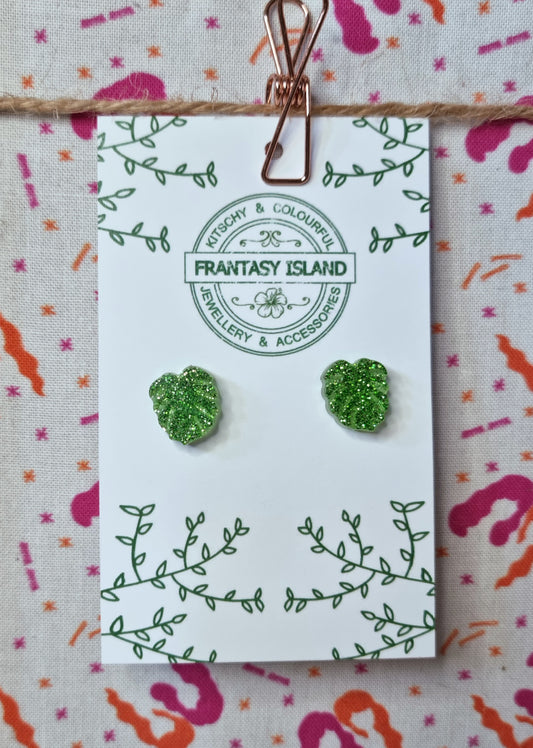 Monstera Leaf Studs