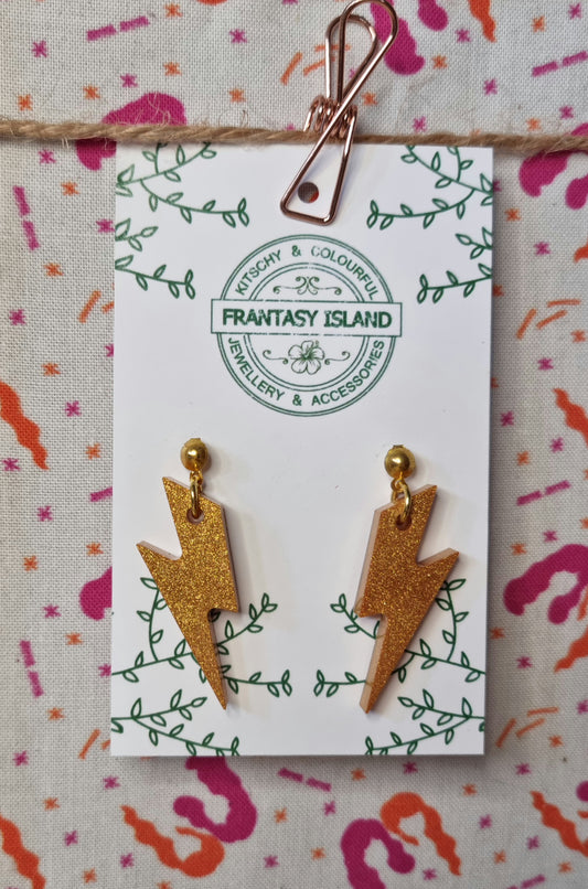 Warm Gold Lightening Bolts