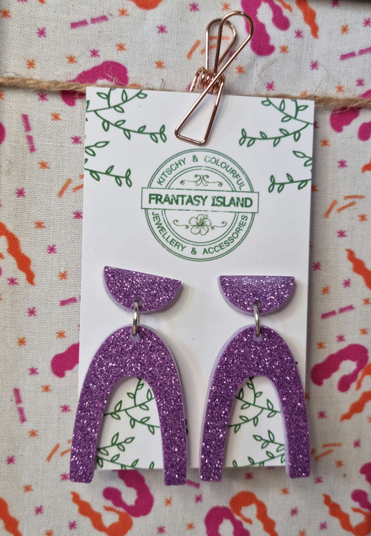 Lilac Glitter Arch Drops