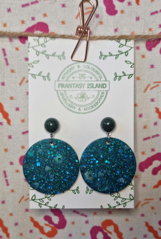Ocean Glitter Disc Drops