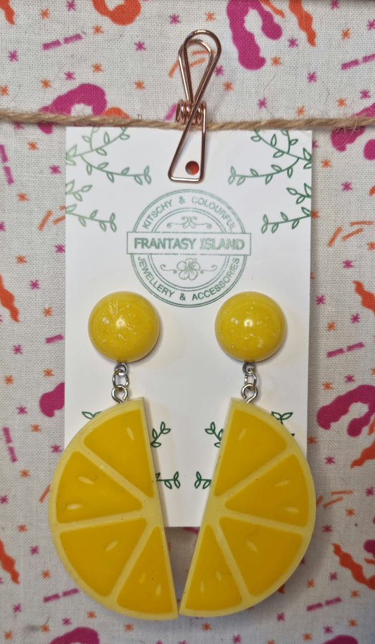 Lemon Wedge Earrings