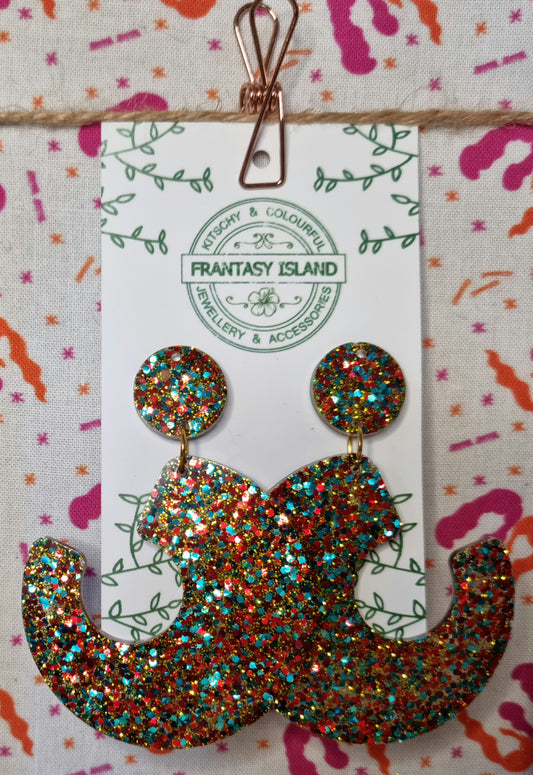 Red, Gold & Blue Glitter Drops