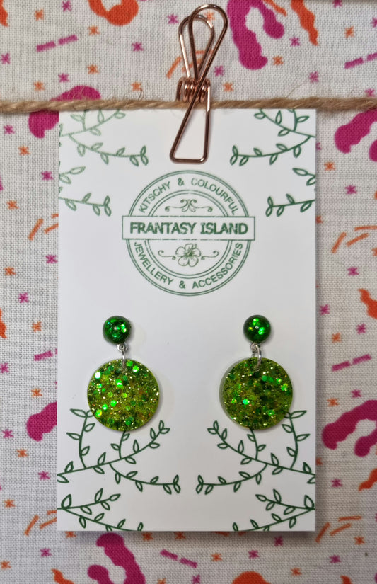 Leaf Green Glitter Mini Drops