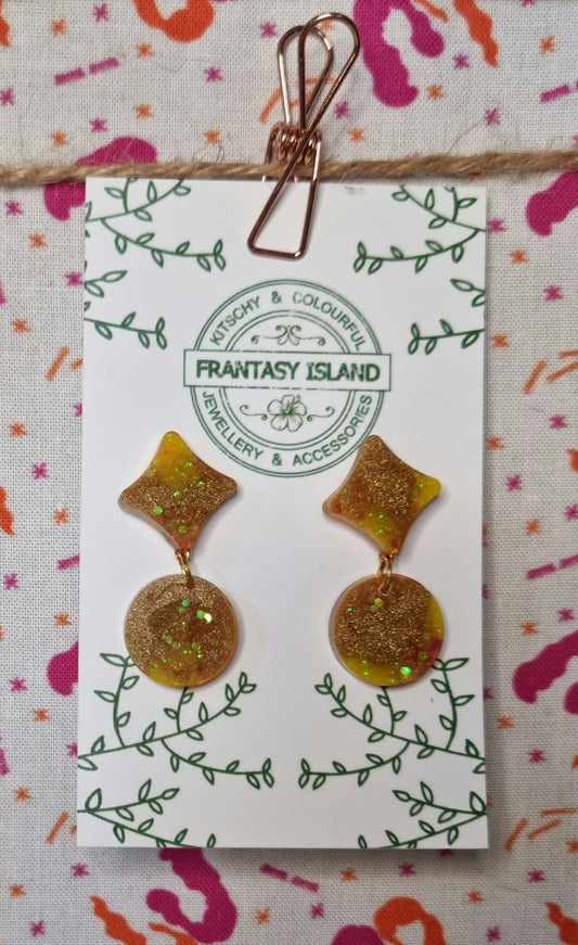 Yellow & Gold Glitter Mini Drops