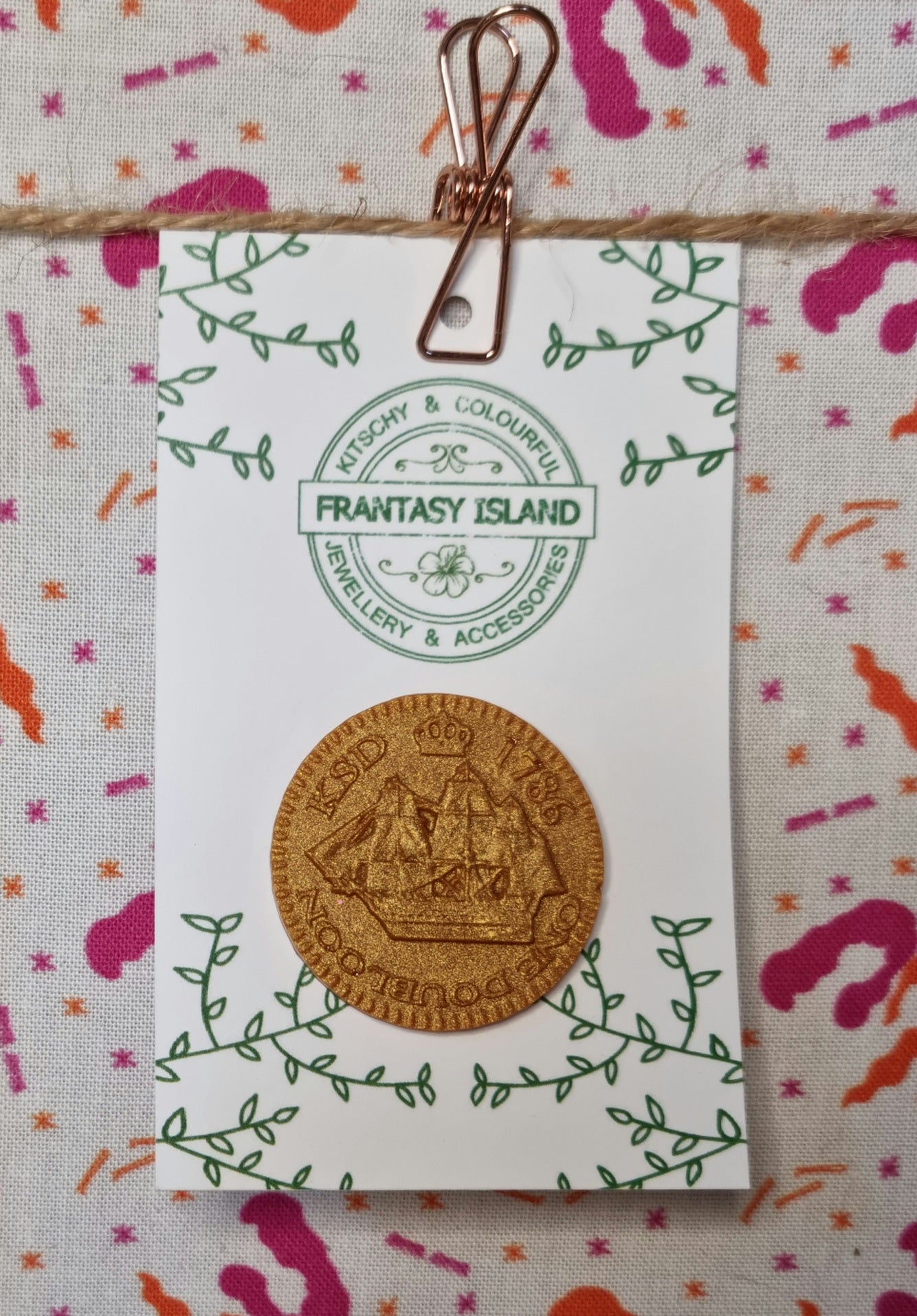 Gold Dubloon Pin