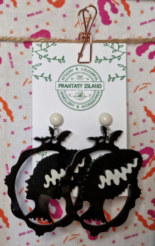 Black & White Bride of Frankenstein Silhouettes