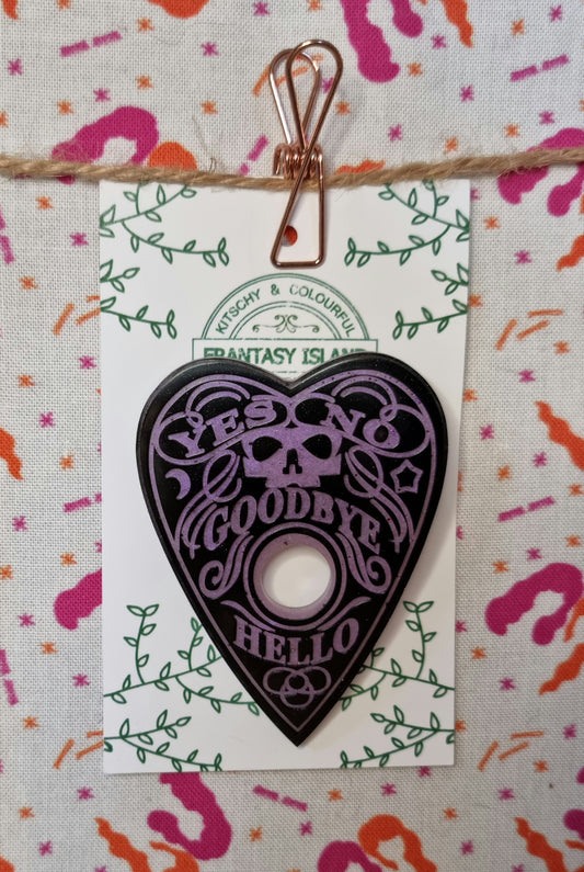 Lavender & Black Planchette Brooch