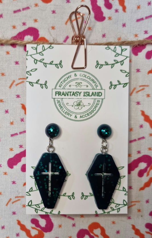 Deep Teal Coffin Drops